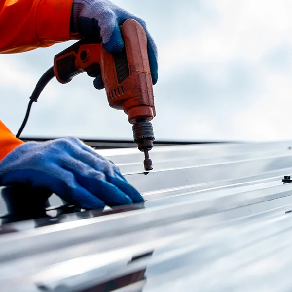 Aplicação de telhas